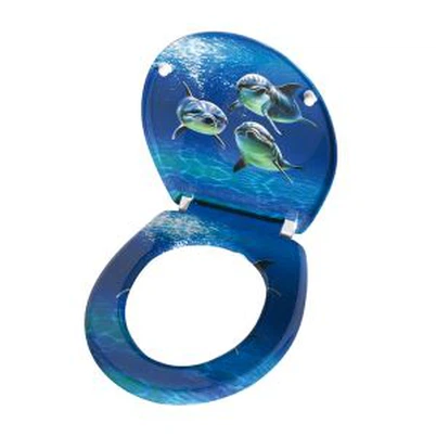 Siège de toilette imprimé sur le thème de la mer